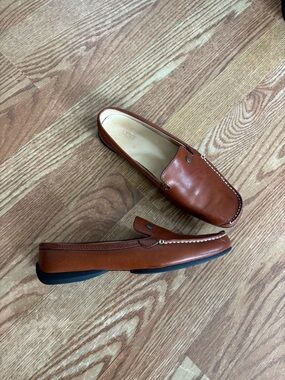 UGG Leather Driving Loafers Brown Slip-On Moccasins Size 8